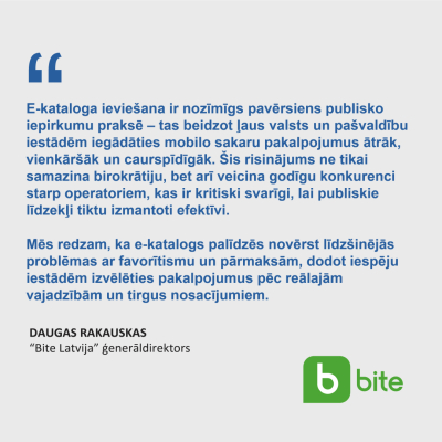 Bite par jauno EIS katalogu