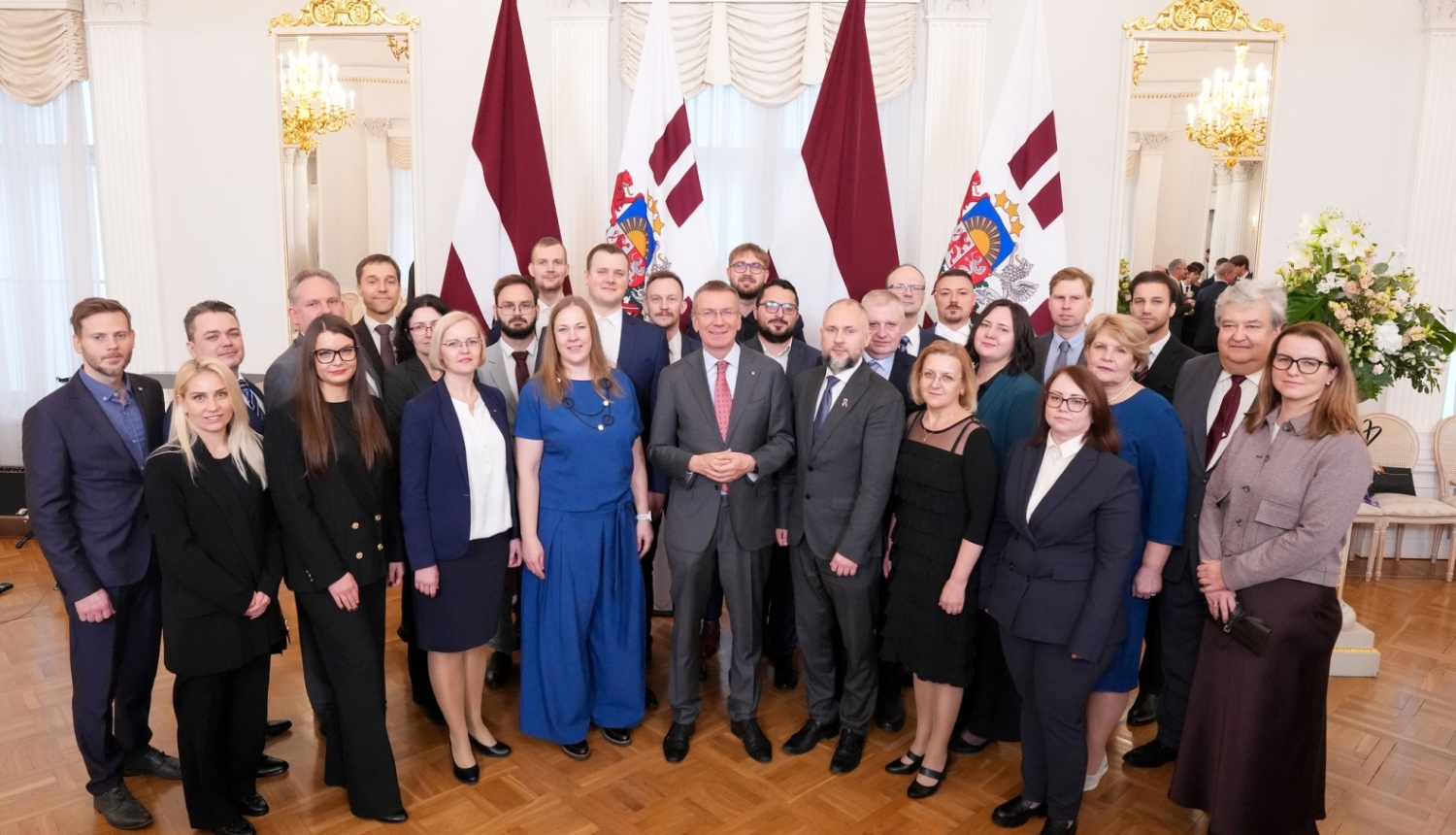 VDAA kolektīvs ar Valsts prezidentu E.Rinkēviču