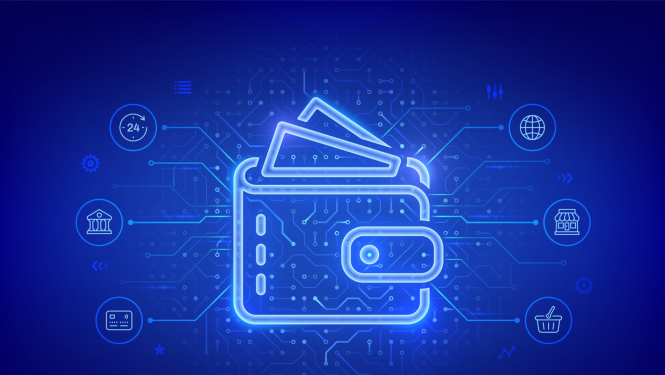 Attēls ar digitālu maku