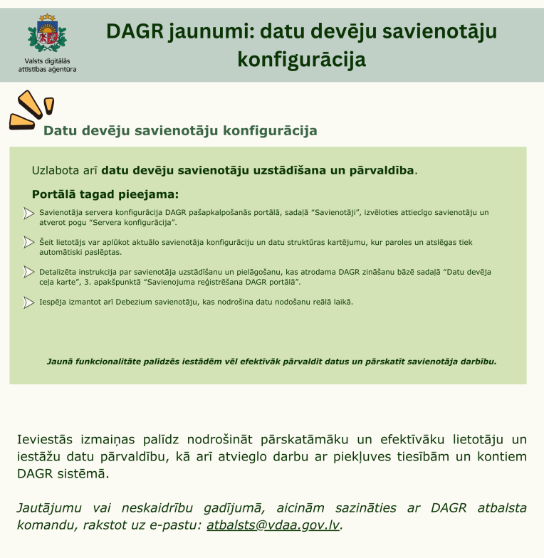 DAGR uzlabojumi - infografika