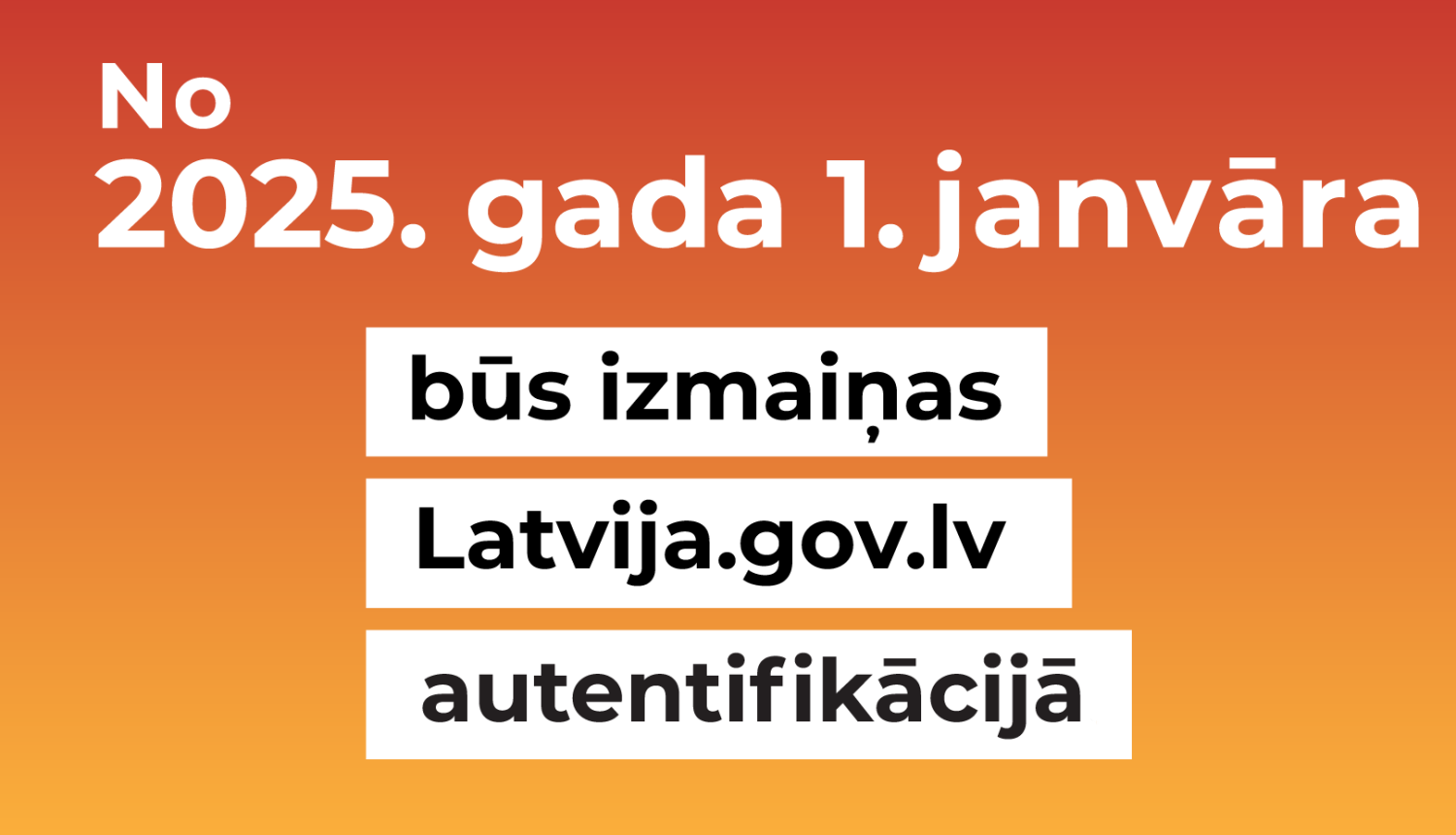 Attēls ar informāciju par to, ka no 2025.gada būs izmaiņas Latvija.lv